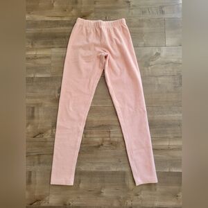 Hanna Andersson Pink Ribbed Leggings Pants Girls 12 150cm Warm Thick
